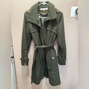 Kenneth Cole New York Dark Green Trench Coat